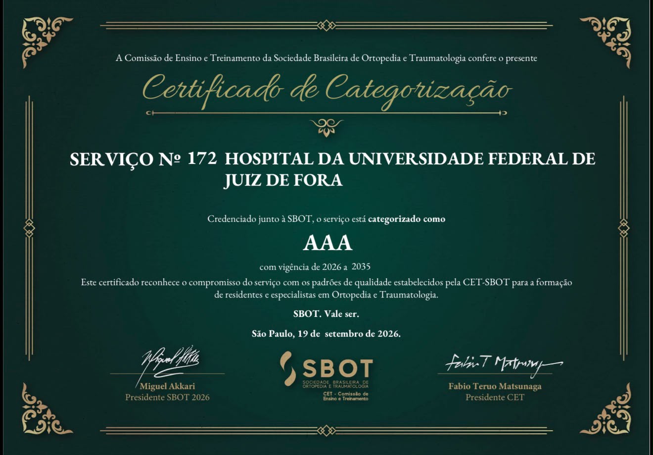 Certificado de Categorização AAA -SBOT Certificado de Categorização AAA -SBOT